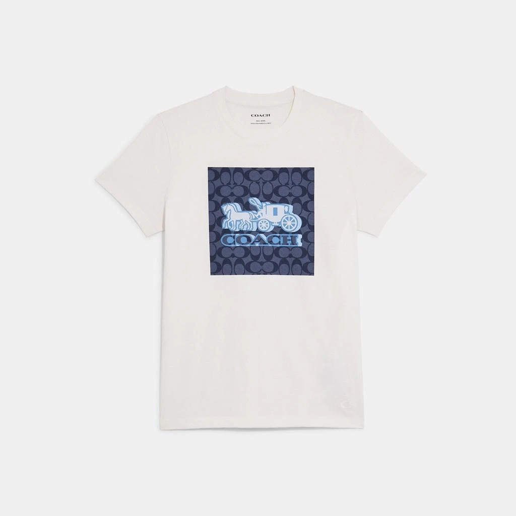 商品Coach|Coach Outlet Horse And Carriage Signature T Shirt,价格¥323,第1张图片