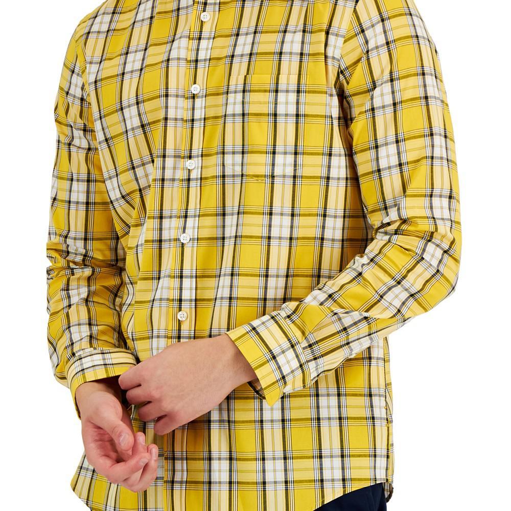 商品Club Room|Men's Sam Plaid Poplin Long-Sleeve Button-Down Pocket Shirt, Created for Macy's,价格¥282,第5张图片详细描述