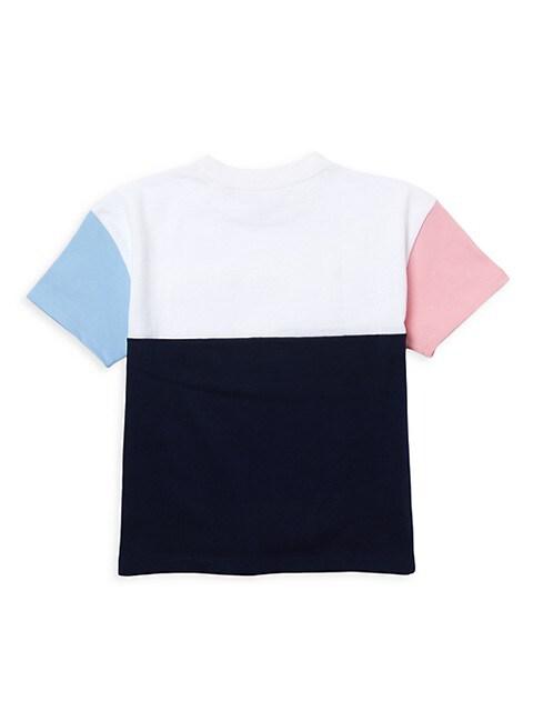 Little Girl's Heritage Pocket Colorblock T-Shirt商品第3张图片规格展示