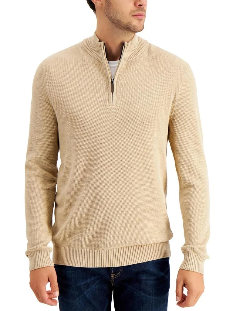 Mens Cotton 1/4 Zip Pullover Sweater 商品