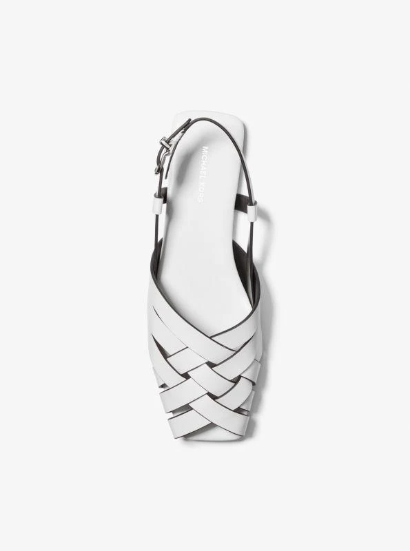 商品Michael Kors|Irene Woven Leather Slingback Sandal,价格¥441,第3张图片详细描述