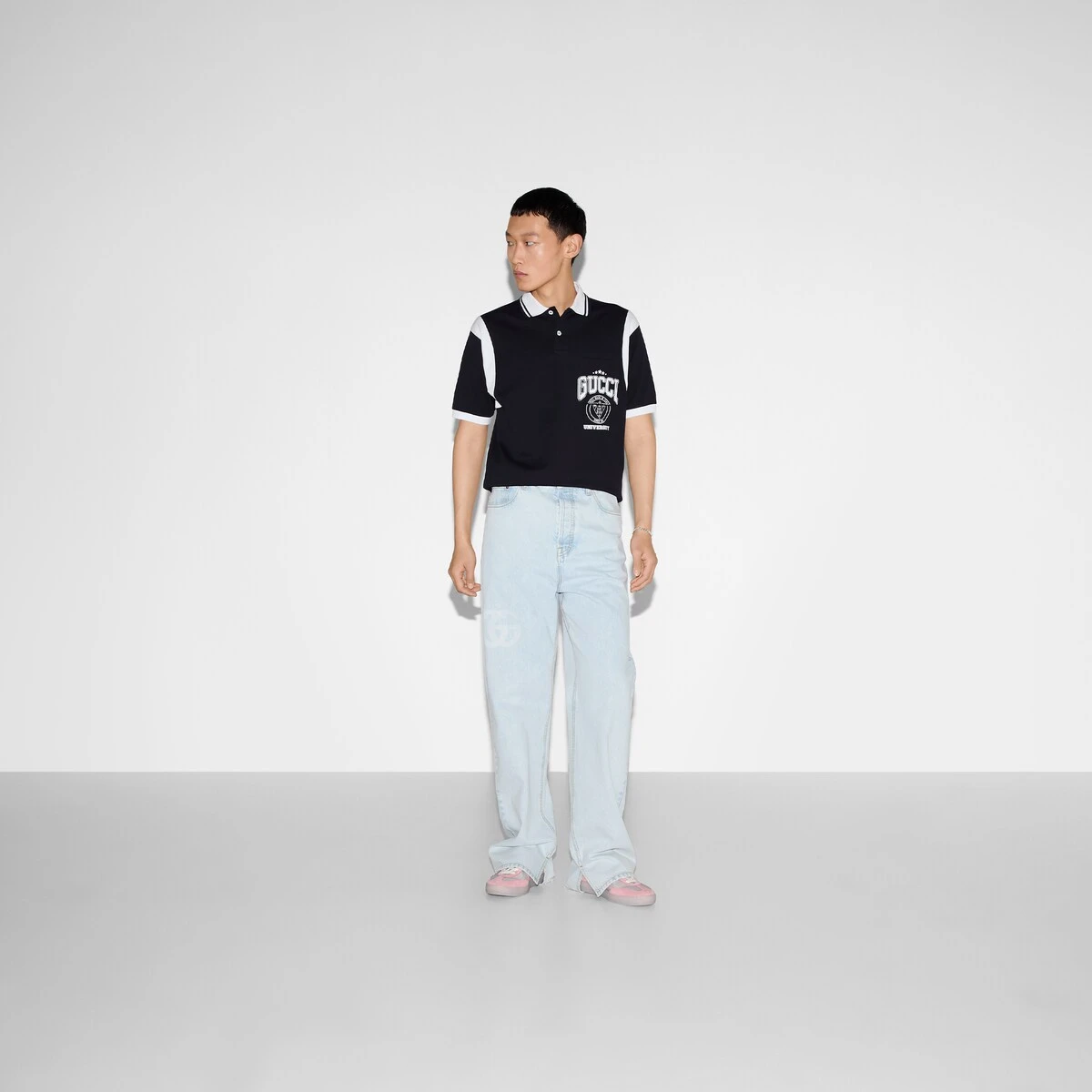 【预售】 古驰 25春夏 男士 短袖Polo 饰印花珠地棉POLO衫 811426 XJG2A 4027 商品