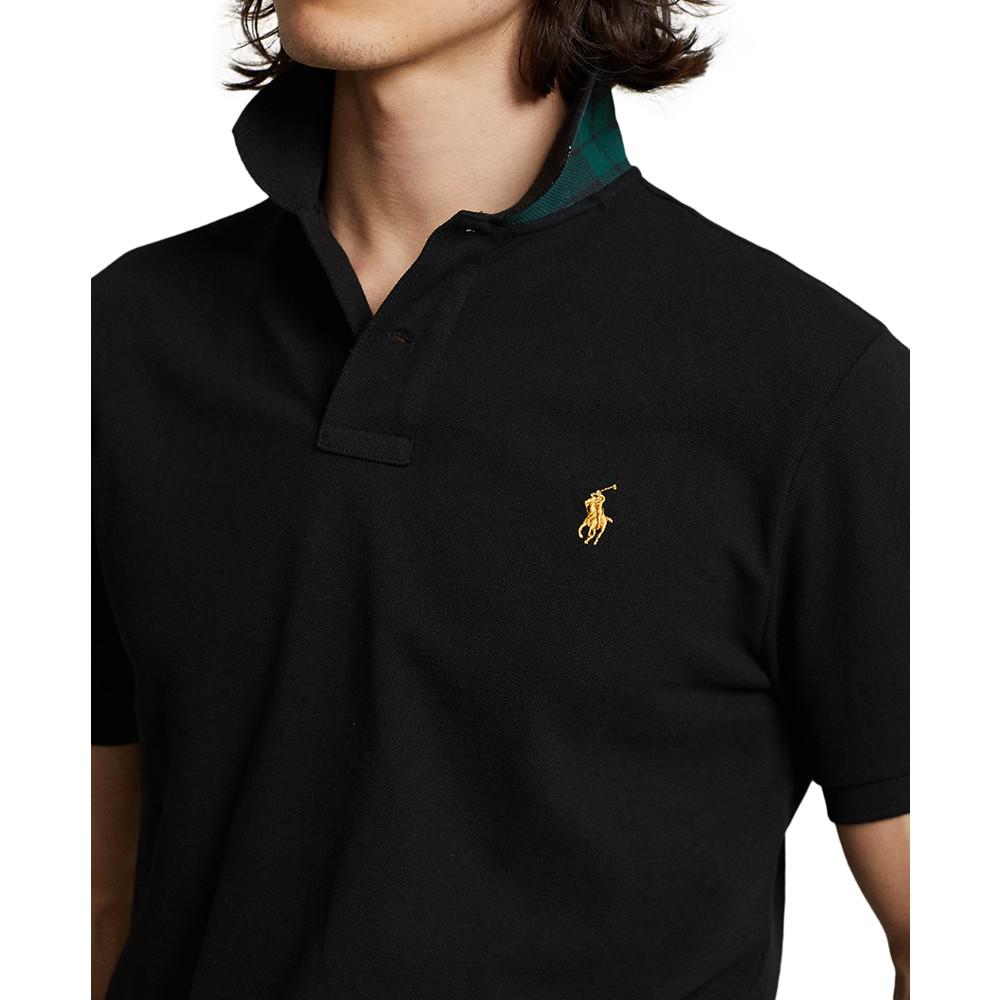 Men's Custom Slim Fit Mesh Polo Shirt商品第3张图片规格展示