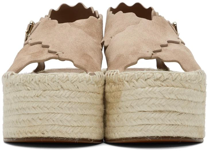 商品Chloé|Pink Suede Espadrilles Flat 凉鞋,价格¥1492,第2张图片详细描述
