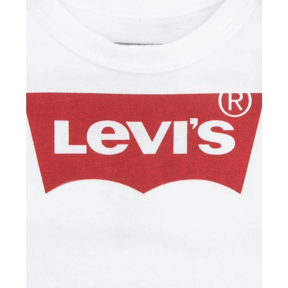 商品Levi's|Baby Boys & Girls Short Sleeves Batwing Bodysuit, Pack of 3,价格¥155,第5张图片详细描述