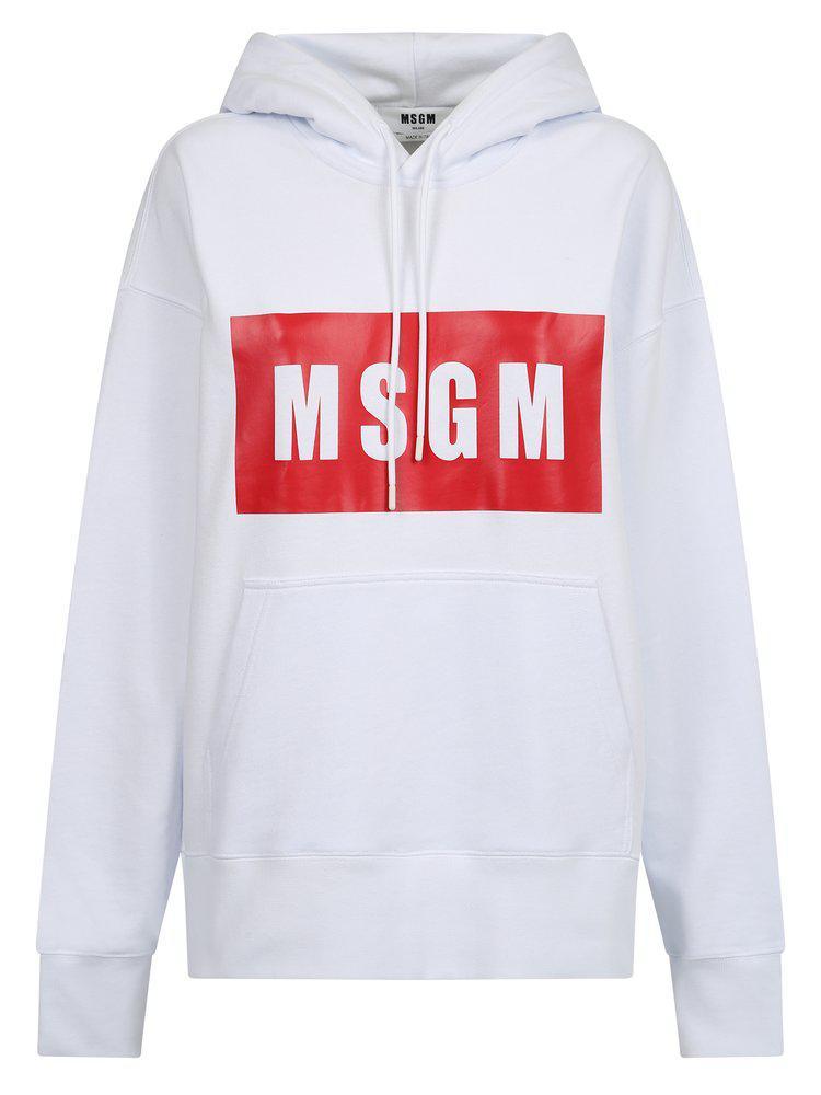 商品MSGM|MSGM Logo Print Drawstring Hoodie,价格¥1293,第1张图片