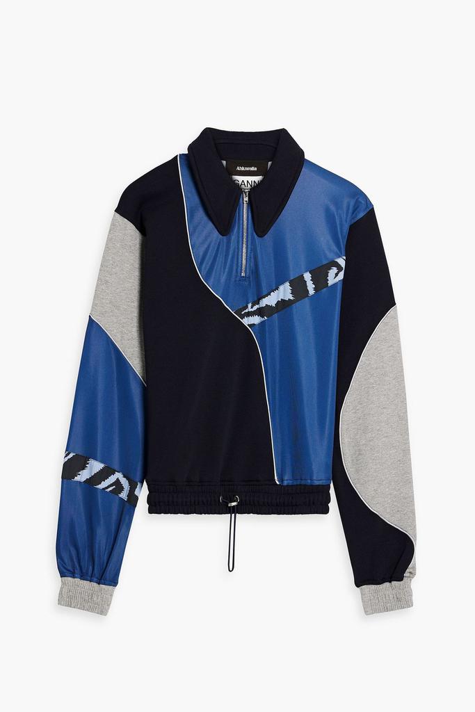 Cloudburst color-block jersey-paneled fleece sweatshirt商品第3张图片规格展示