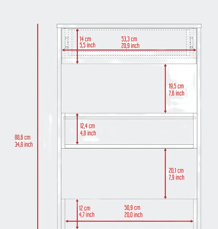 商品FM Furniture|Dundee Kitchen Cart, One Drawer, Two Open Shelves,价格¥603,第2张图片详细描述