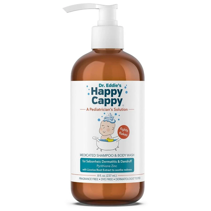 商品Happy Cappy|Children's Medicated Shampoo & Body Wash for Seborrheic Dermatitis & Dandruff Fragrance Free,价格¥126,第1张图片