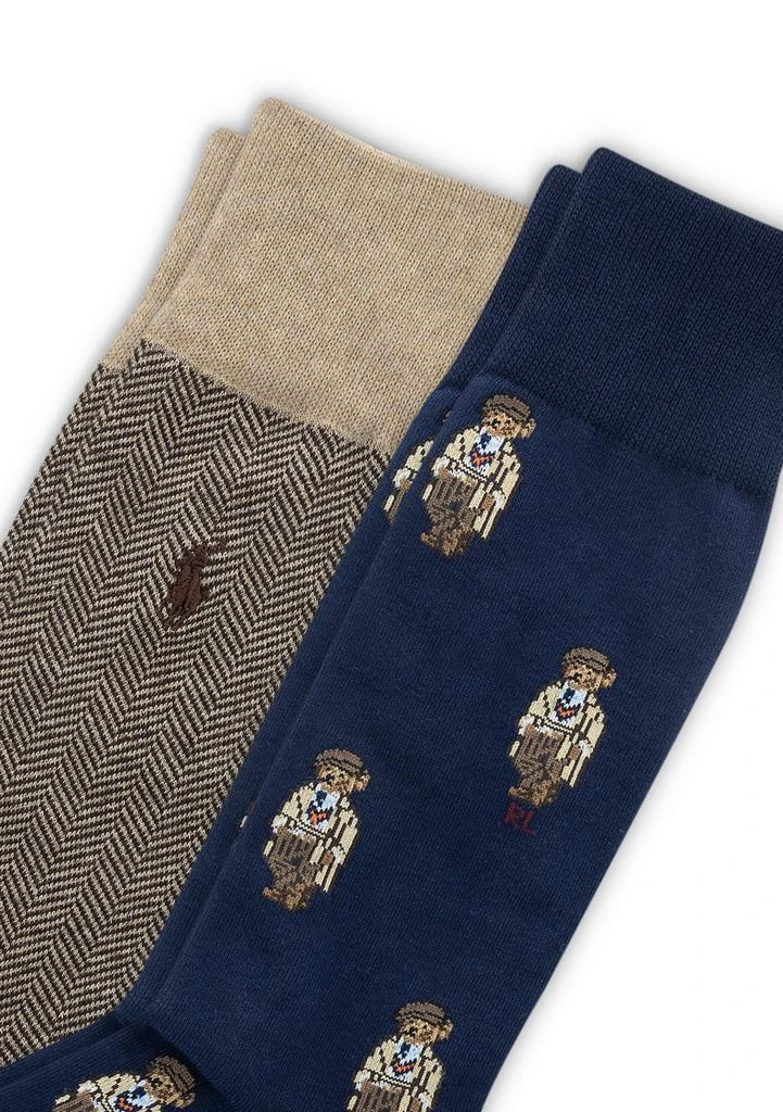 商品Ralph Lauren|Mini Head of Charles and Bear Socks - 2-Pack,价格¥207,第2张图片详细描述