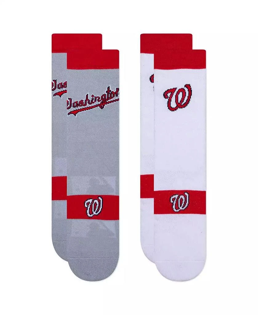 商品PKWY|Youth Boys and Girls Washington Nationals 2-Pack Uniform Home & Away Crew Socks,价格¥150,第2张图片详细描述