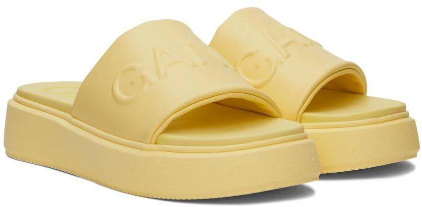 商品Ganni|Yellow Vegea Slides,价格¥1190,第4张图片详细描述