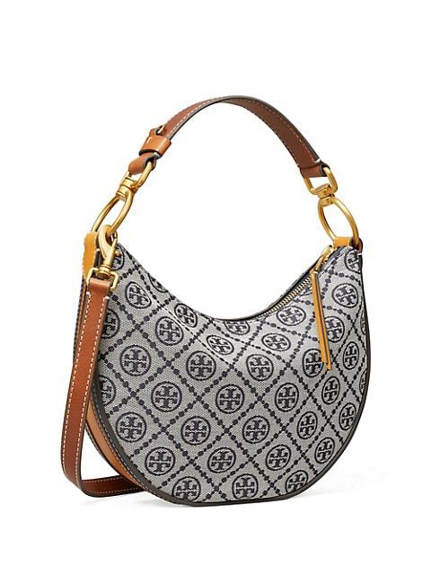 T Monogram Jacquard Mini Crescent Bag商品第1张图片规格展示