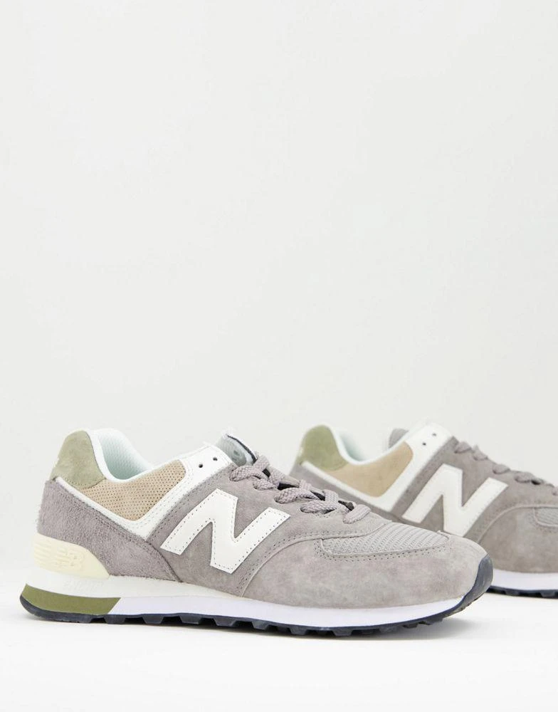 商品New Balance|New Balance 574 trainers in grey and white,价格¥774,第1张图片