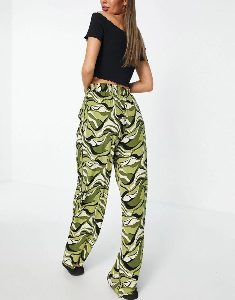 商品Y.A.S.|Y.A.S wavy printed wide leg trouser co-ord,价格¥197,第3张图片详细描述