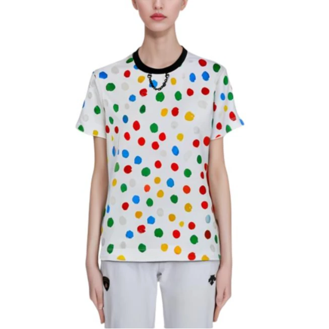 商品[国内直发] Louis Vuitton|x 草间弥生/Yayoi Kusama 联名款 SS23 彩绘圆点短袖 T恤 女款 白色,价格¥7910,第5张图片详细描述