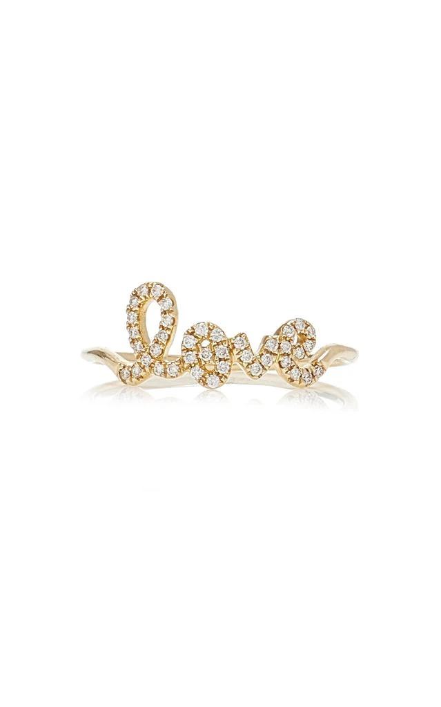 商品Sydney Evan|Sydney Evan - Love Script 14K Gold Diamond Ring - Gold - US 6.5 - Moda Operandi - Gifts For Her,价格¥8393,第1张图片