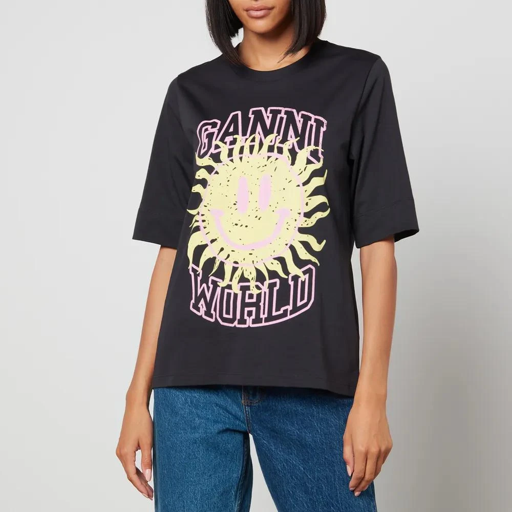 商品Ganni|Ganni Organic Cotton-Jersey T-Shirt,价格¥603,第1张图片