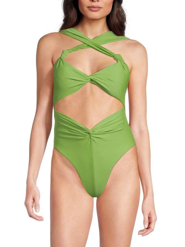 商品Andrea Iyamah|Rora One-Piece Twisted Swimsuit,价格¥675,第1张图片