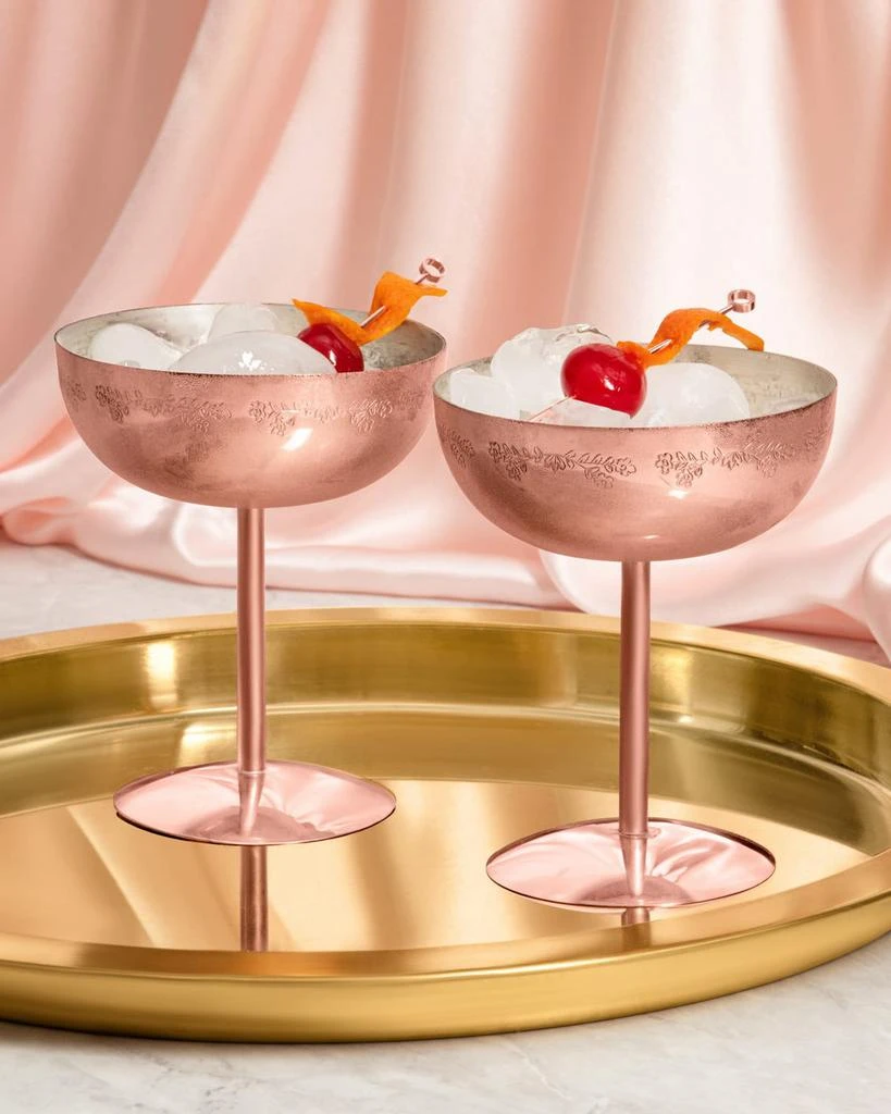商品Coppermill Kitchen|Vintage-Inspired Coupe Glasses, Set of 2,价格¥1147,第4张图片详细描述