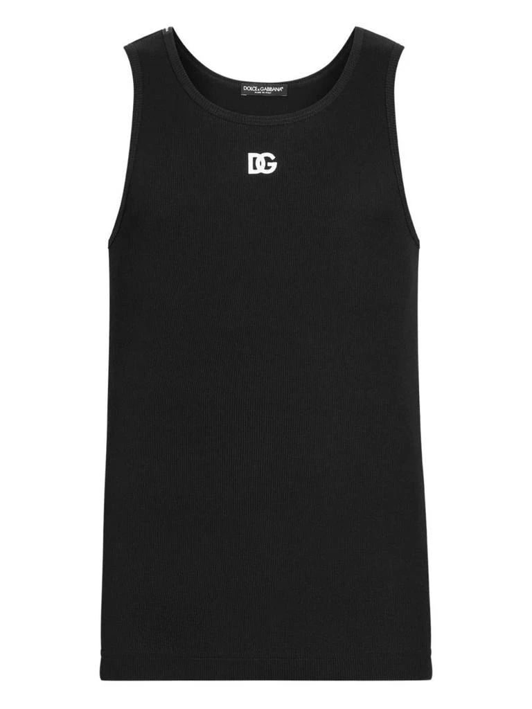 商品Dolce & Gabbana|Dolce & Gabbana Logo Cotton Tank Top,价格¥2357,第1张图片详细描述