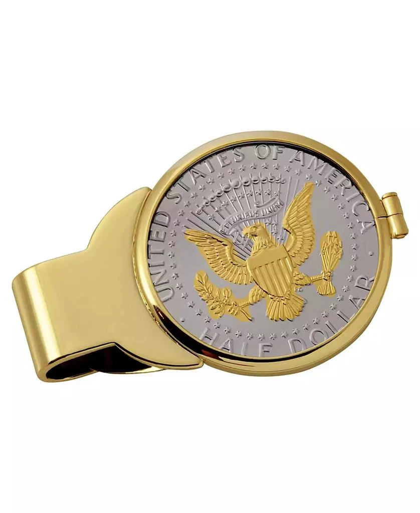 商品American Coin Treasures|Men's Selectively Gold-Layered Presidential Seal Half Dollar Coin Money Clip,价格¥374,第1张图片