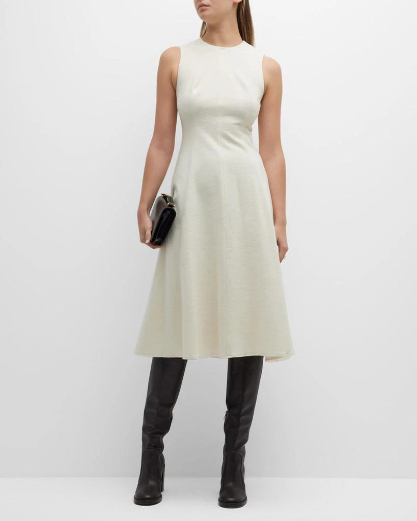 商品Vince|Sleeveless Paneled Crewneck Midi Dress,价格¥1713,第3张图片详细描述