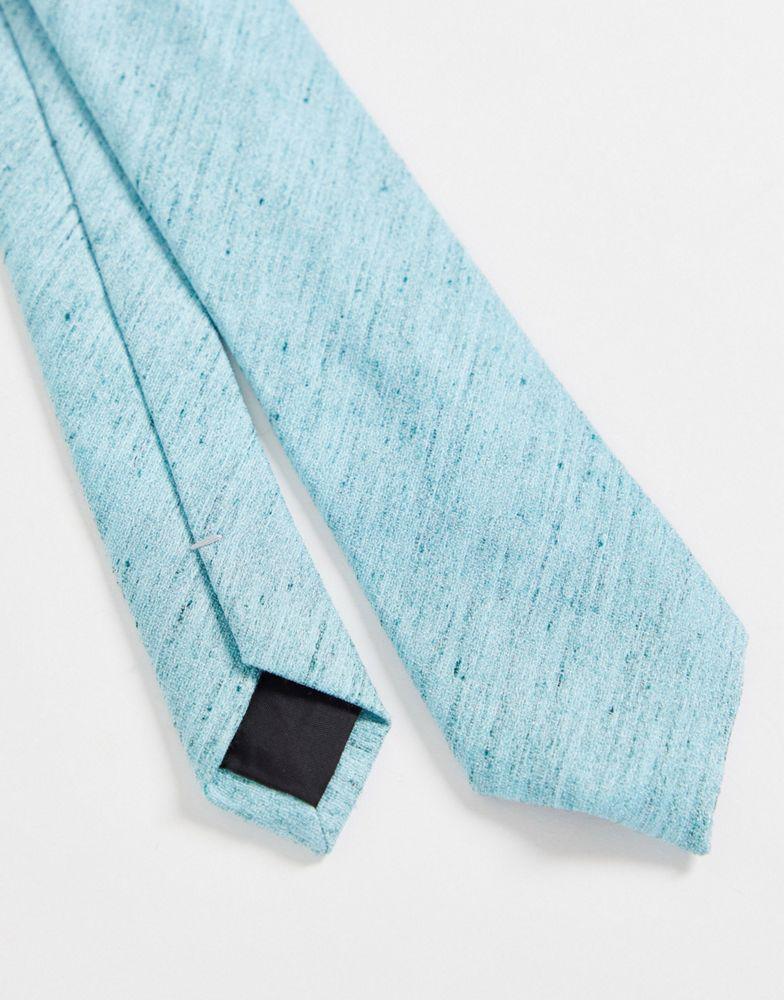 ASOS DESIGN slim tie in turquise texture商品第2张图片规格展示