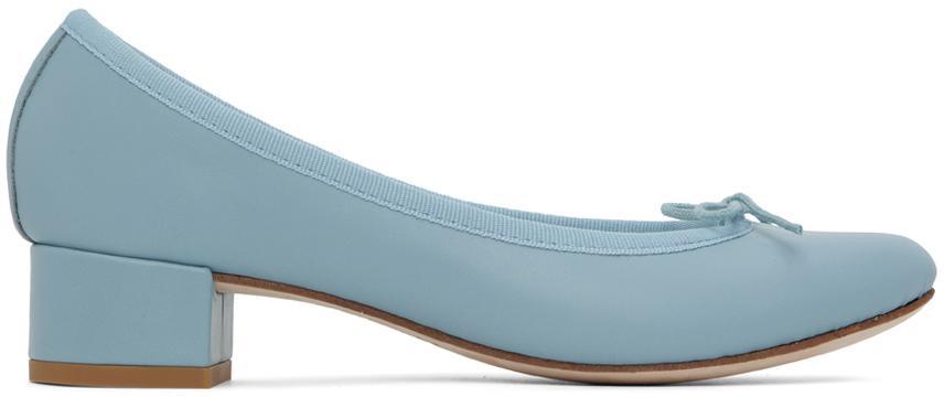 商品Repetto|Blue Camille Ballerina Kitten Heels,价格¥1595,第1张图片