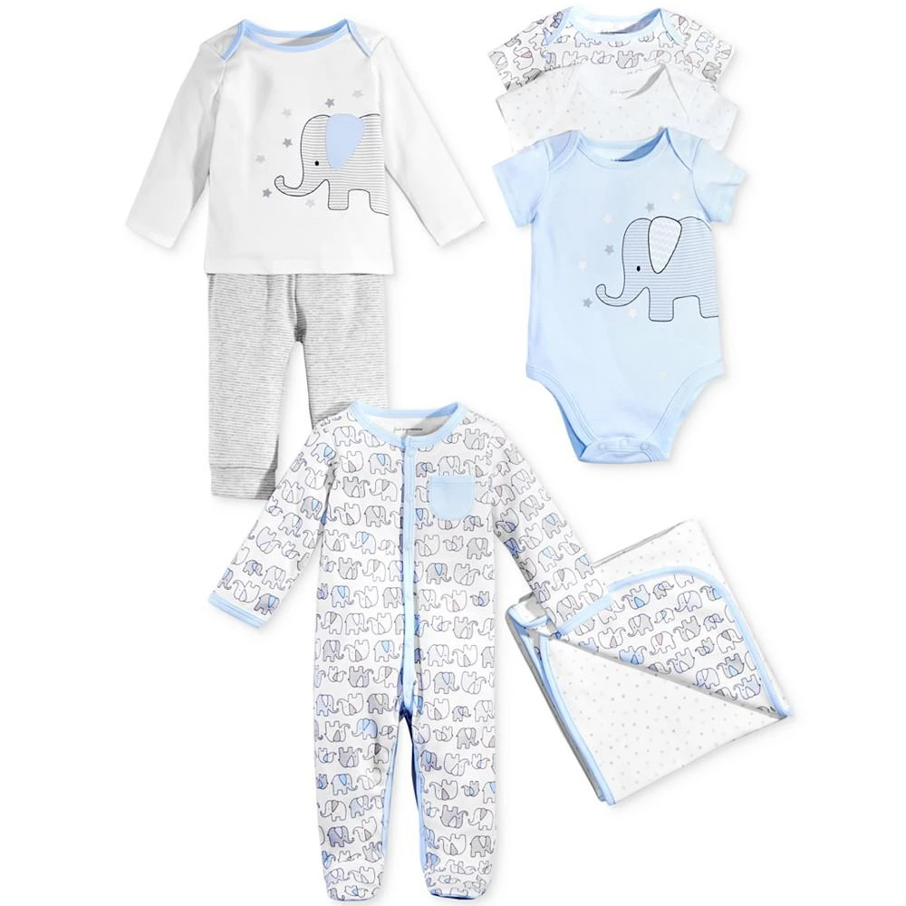 商品First Impressions|Baby Boys 1-Pc. Elephant-Print Footed Coverall, Created for Macy's,价格¥98,第2张图片详细描述