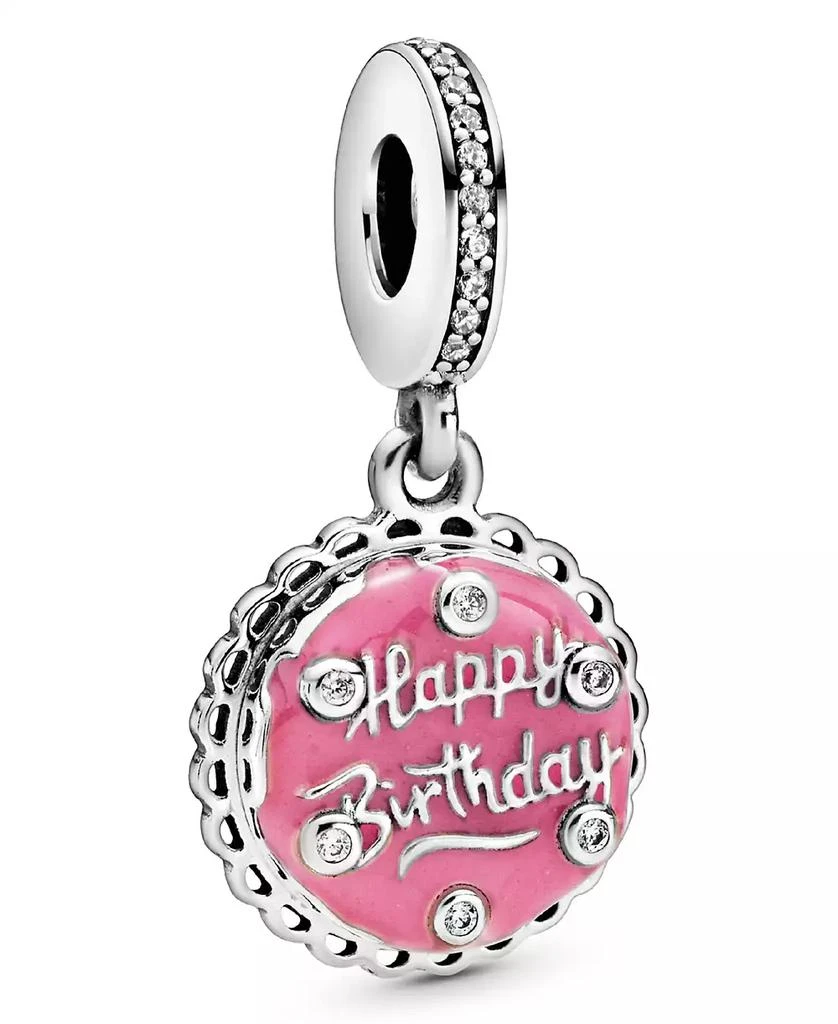 商品PANDORA|Cubic Zirconia Pink Birthday Cake Dangle Charm,价格¥564,第1张图片