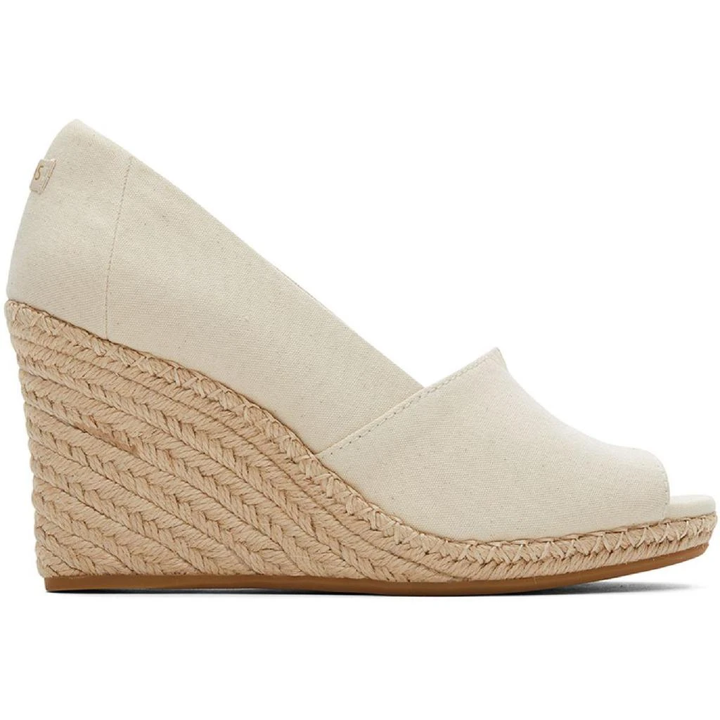 商品TOMS|Michelle Womens Canvas Peep Toe Wedge Heels,价格¥477,第2张图片详细描述