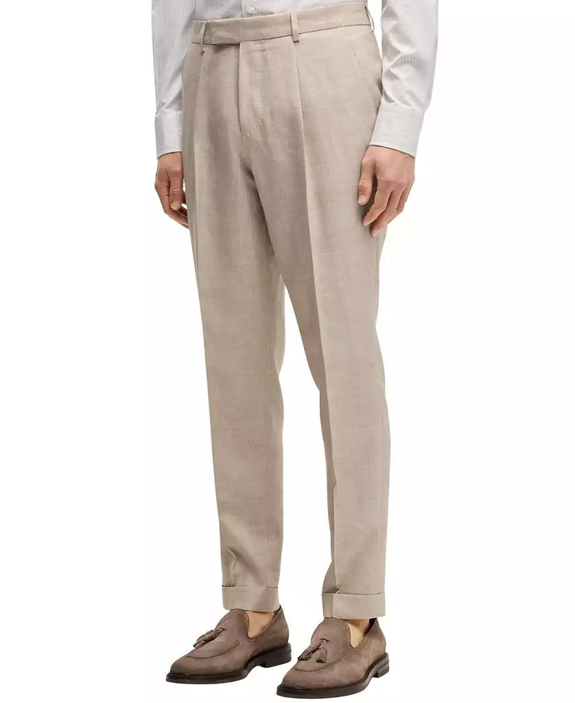商品Hugo Boss|Men's Linen-Blend Slim-Fit Checked Suit,价格¥14891,第4张图片详细描述