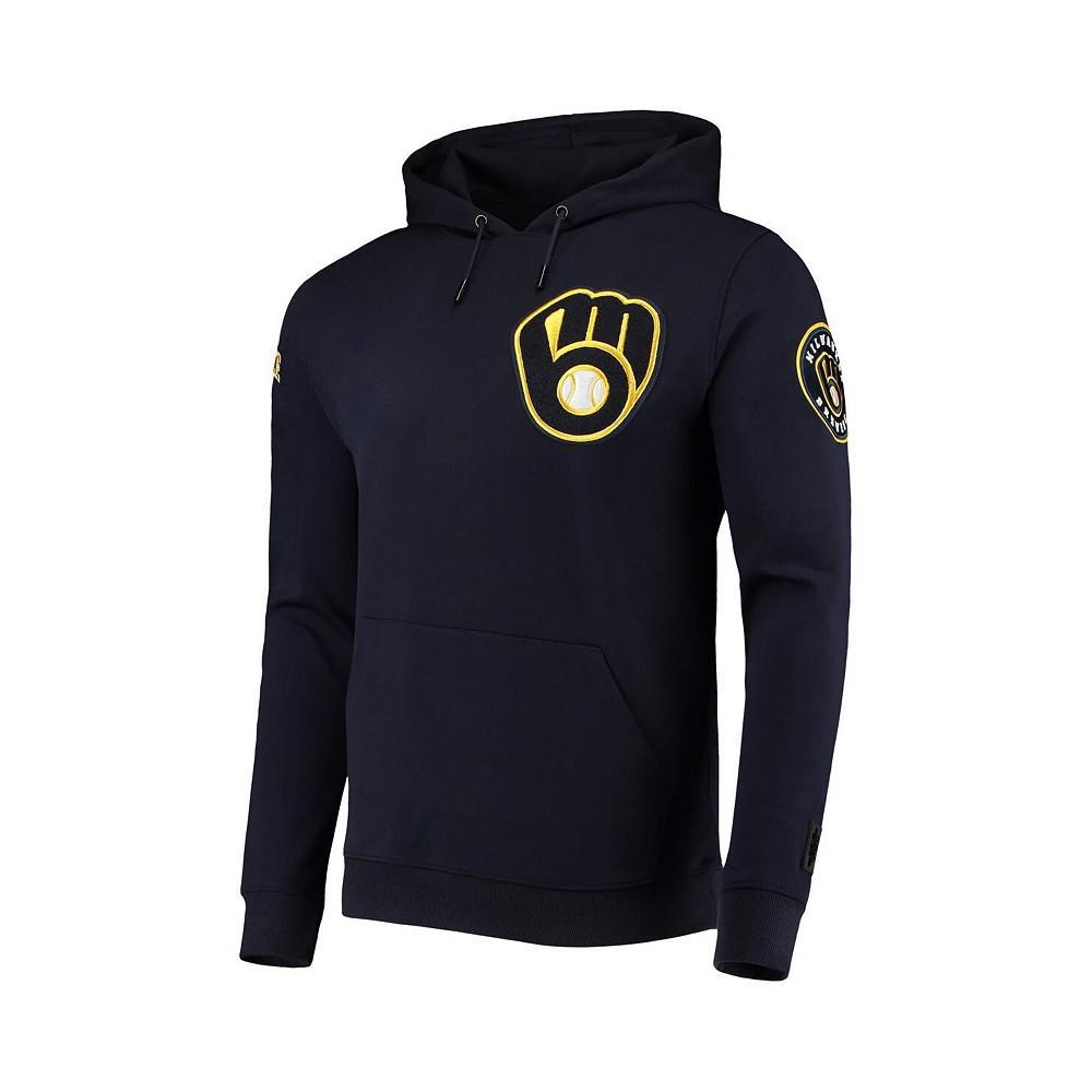 商品Pro Standard|Men's Navy Milwaukee Brewers Team Logo Pullover Hoodie,价格¥523,第4张图片详细描述