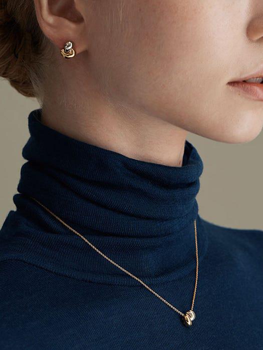 Etrive 14K Duet Necklace M商品第3张图片规格展示