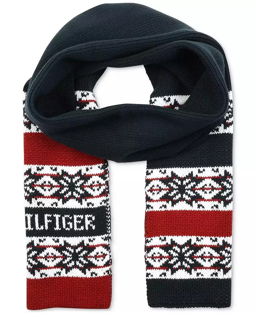 商品Tommy Hilfiger|Men's Snowflake Fair Isle Scarf,价格¥255,第1张图片