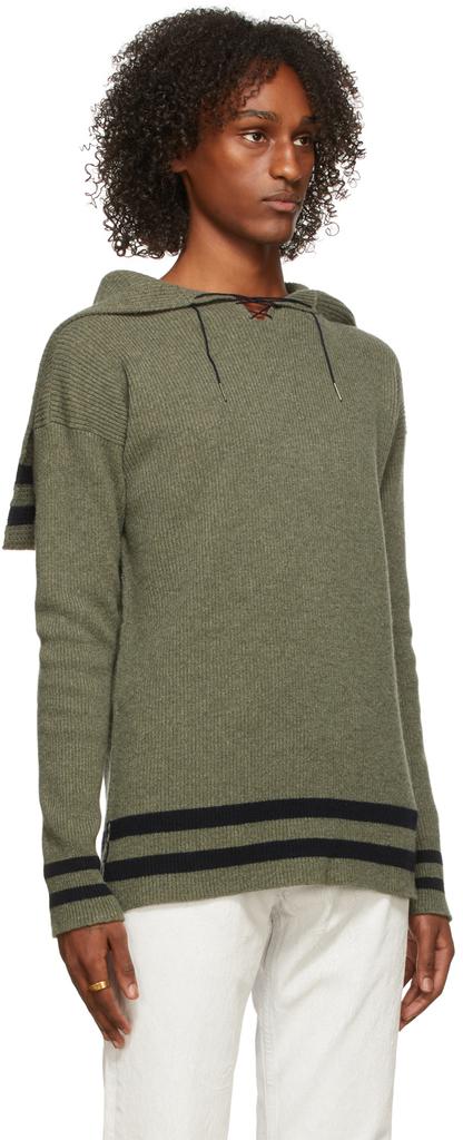 Green & Navy Pullover Sweater商品第2张图片规格展示