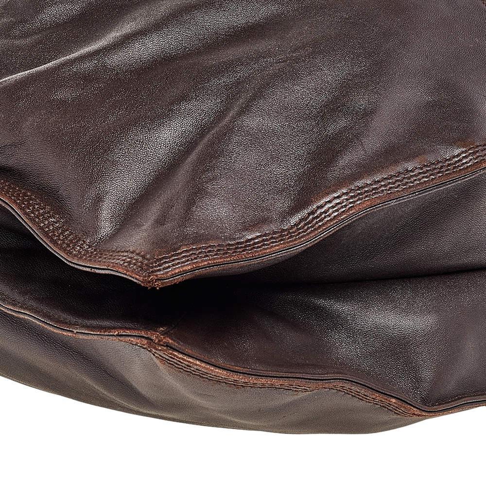 Loewe Dark Brown Leather Flamenco Knot Hobo商品第10张图片规格展示