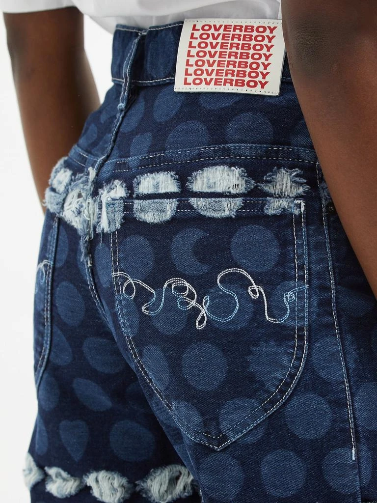 Runes etched polka-dot straight-leg jeans 商品