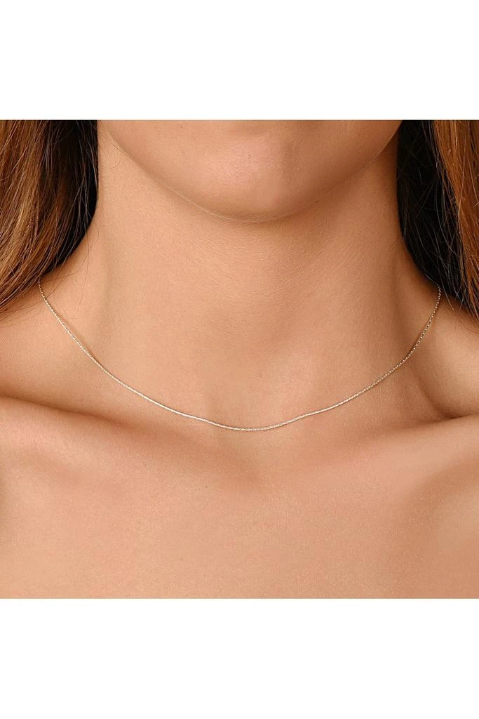 商品BEST SILVER|Sterling Silver 0.8mm Sparkle Chain 16",价格¥191,第2张图片详细描述