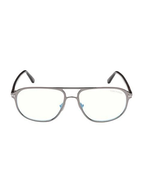 商品Tom Ford|Metal Blue Filter 55MM Navigator Sunglasses,价格¥3472,第1张图片