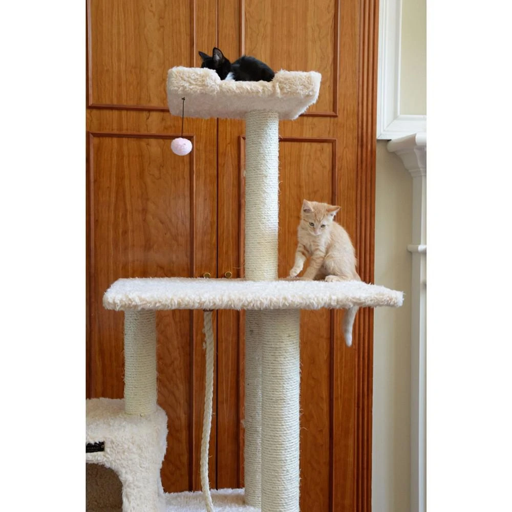 70" Real Wood, Ultra Thick Faux Fur Covered Cat Condo 商品