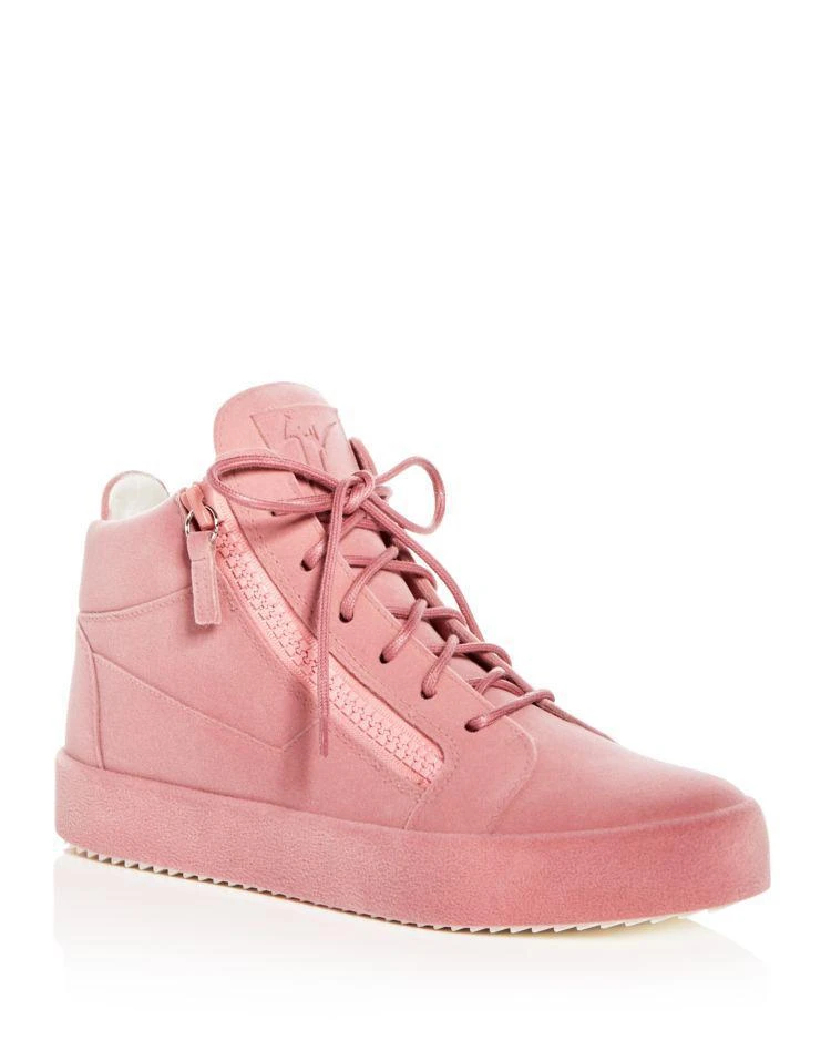 商品Giuseppe Zanotti|Women's Velvet Mid Top Platform Sneakers ,价格¥2961,第1张图片