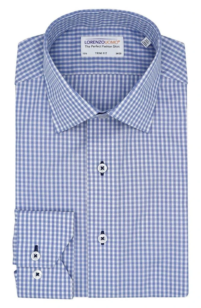 商品Lorenzo Uomo|Gingham Print Trim Fit Dress Shirt,价格¥455,第1张图片