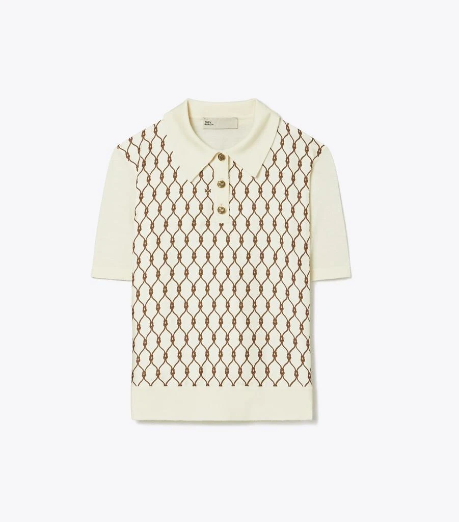 商品Tory Burch|Silk-Front Polo,价格¥1820,第1张图片