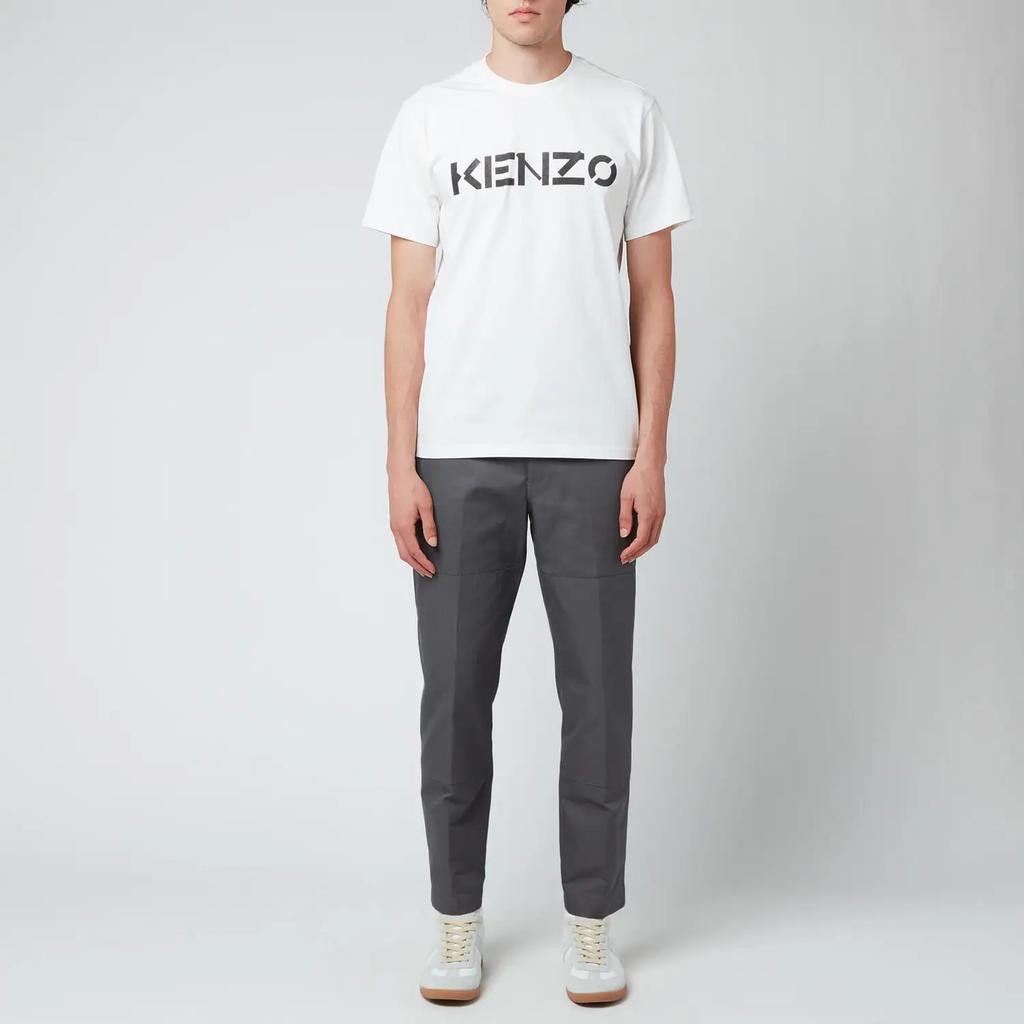 商品Kenzo|KENZO Men's Logo Classic T-Shirt - White,价格¥785,第5张图片详细描述