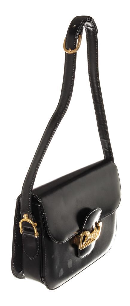 商品[二手商品] Celine|Celine Vintage Black Leather Horse Carriage Box Shoulder Bag,价格¥9551,第4张图片详细描述