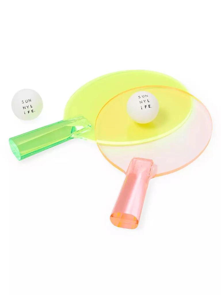 商品Sunnylife|Game On Lucite 4-Piece Table Tennis Paddles & Balls Set,价格¥450,第1张图片