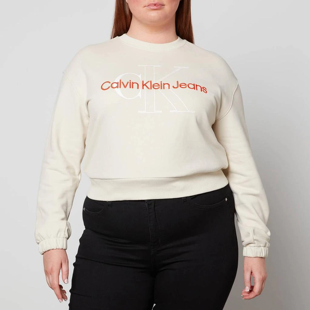 商品Calvin Klein|Calvin Klein Jeans Plus Logo Embroidery Cotton-Jersey Sweatshirt,价格¥489,第1张图片