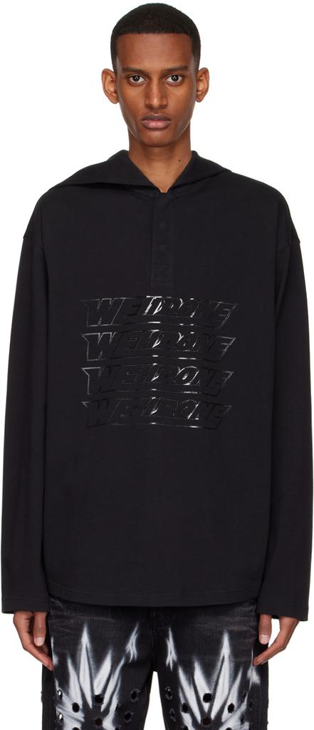 Black Cotton Henley商品第1张图片规格展示